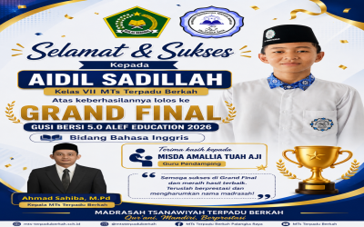 Siswa MTs Terpadu Berkah Palangka Raya Lolos Grand Final GUSI BERSI 5.0 Alef Education 2026 Bidang Bahasa Inggris