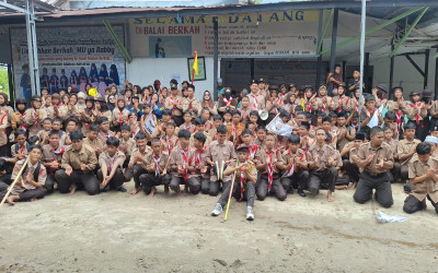 Kegiatan Hiking Pramuka MTs Terpadu Berkah Tanamkan Jiwa Tangguh dan Cinta Ala